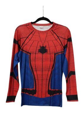 3D Super Hero Close Fitting Quick Drying Elastic Sport Cosplay T-Shirt XS Spider